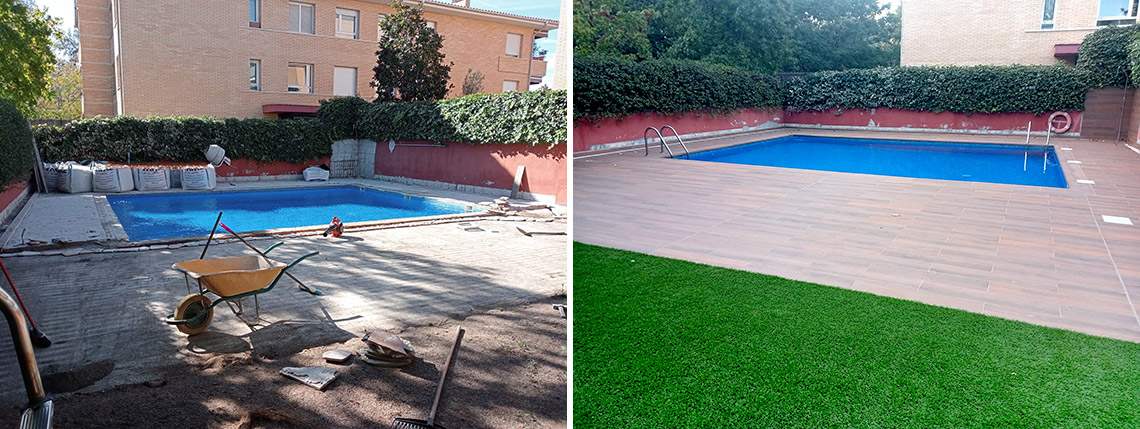 Renovació espectacular de la zona de piscina a Sant Cugat